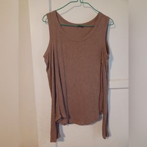 Cold shoulder long sleeve women's shirt